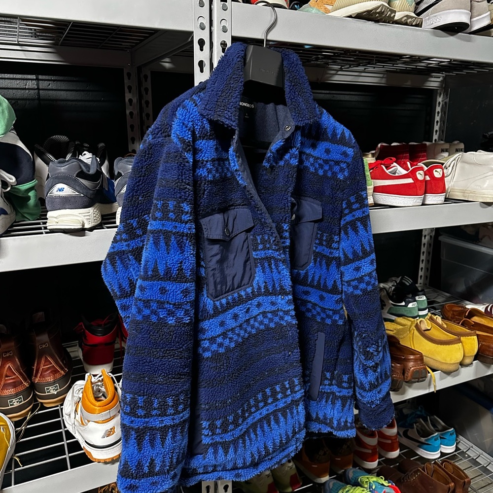 Bonobos Navy Fleece Jacket